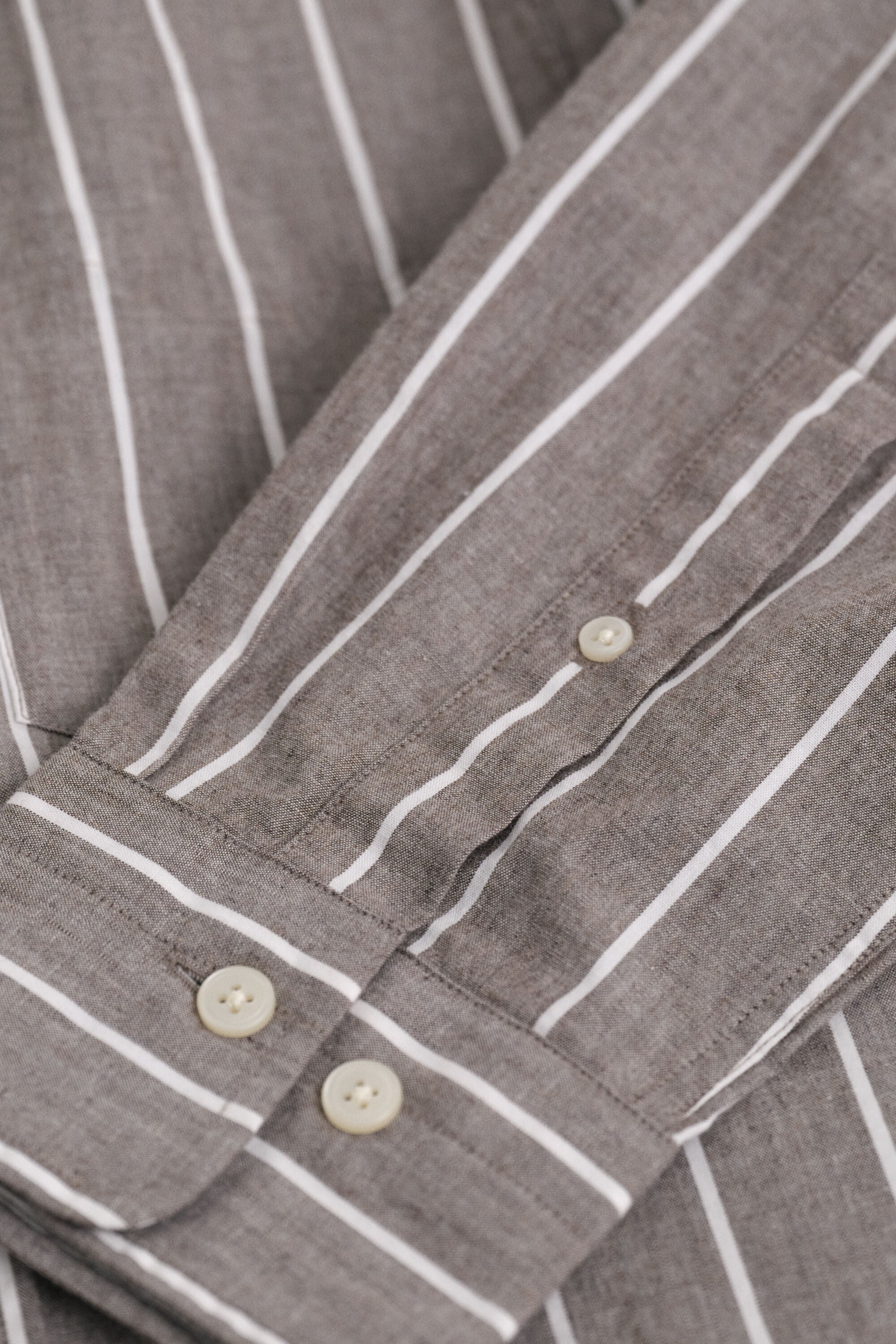 Mélange poplin overhemd met strepen