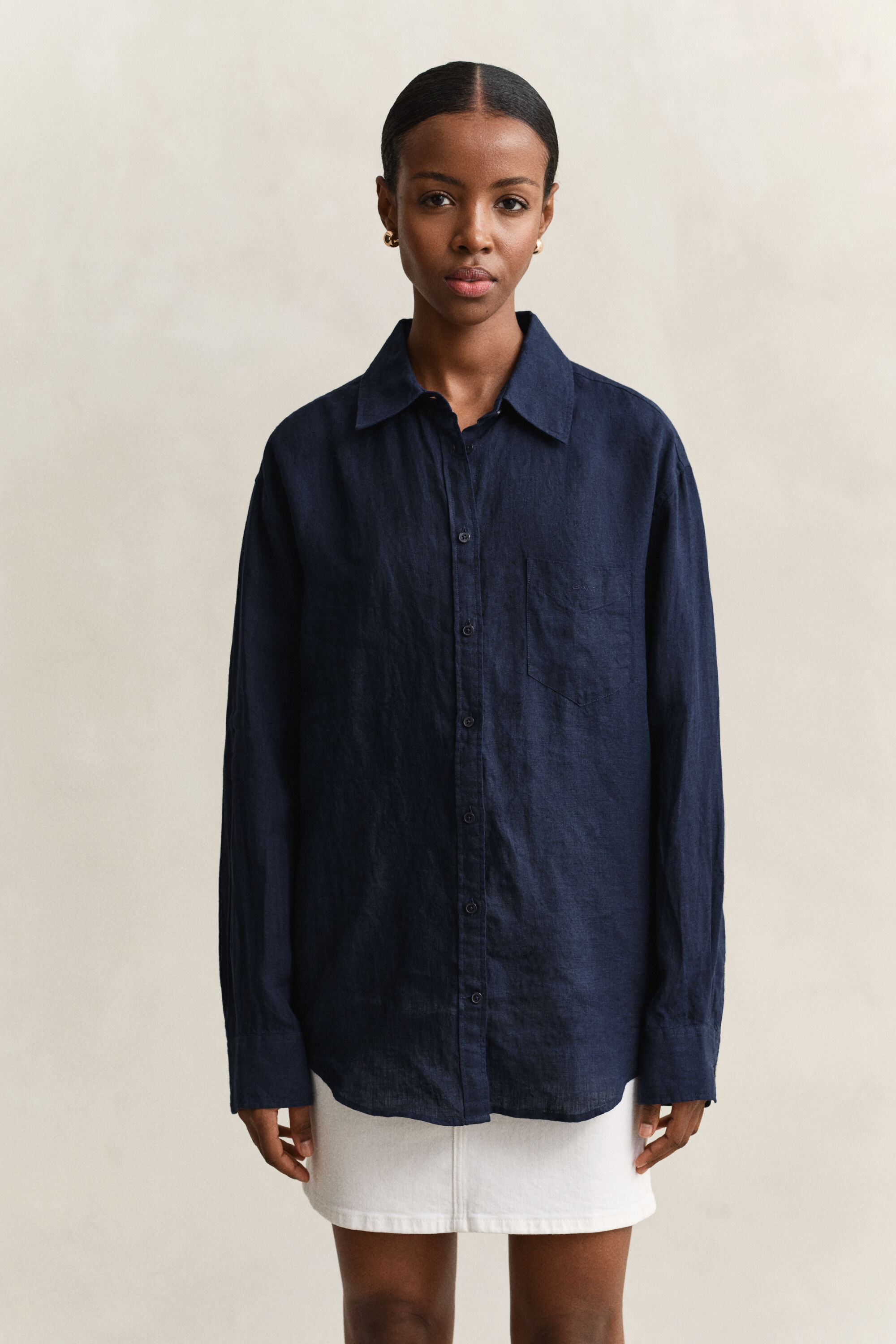 Relaxed Fit linnen blouse
