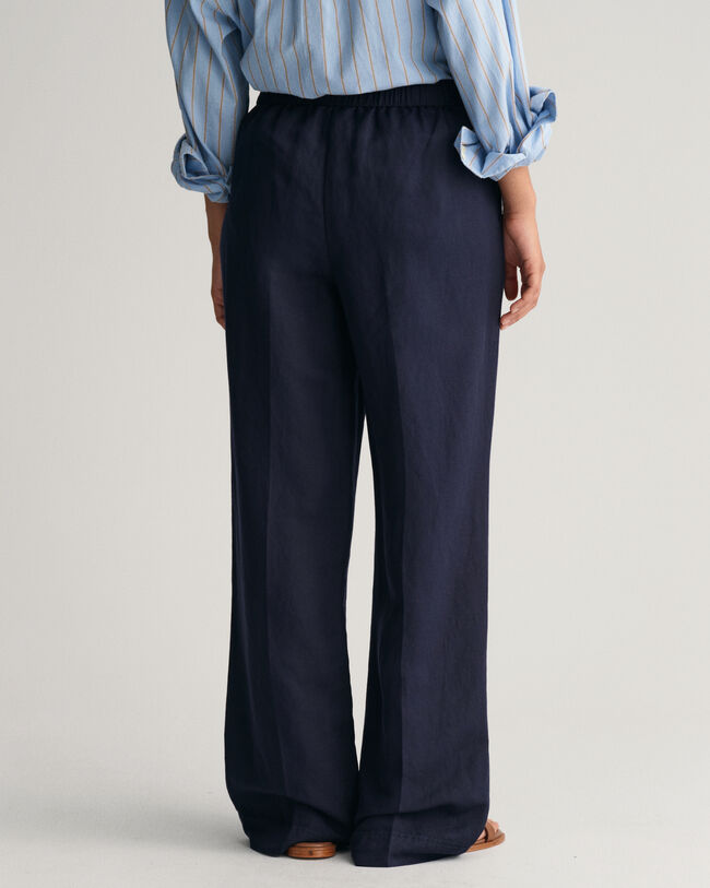 Relaxed Fit Pull-On broek van linnenmix