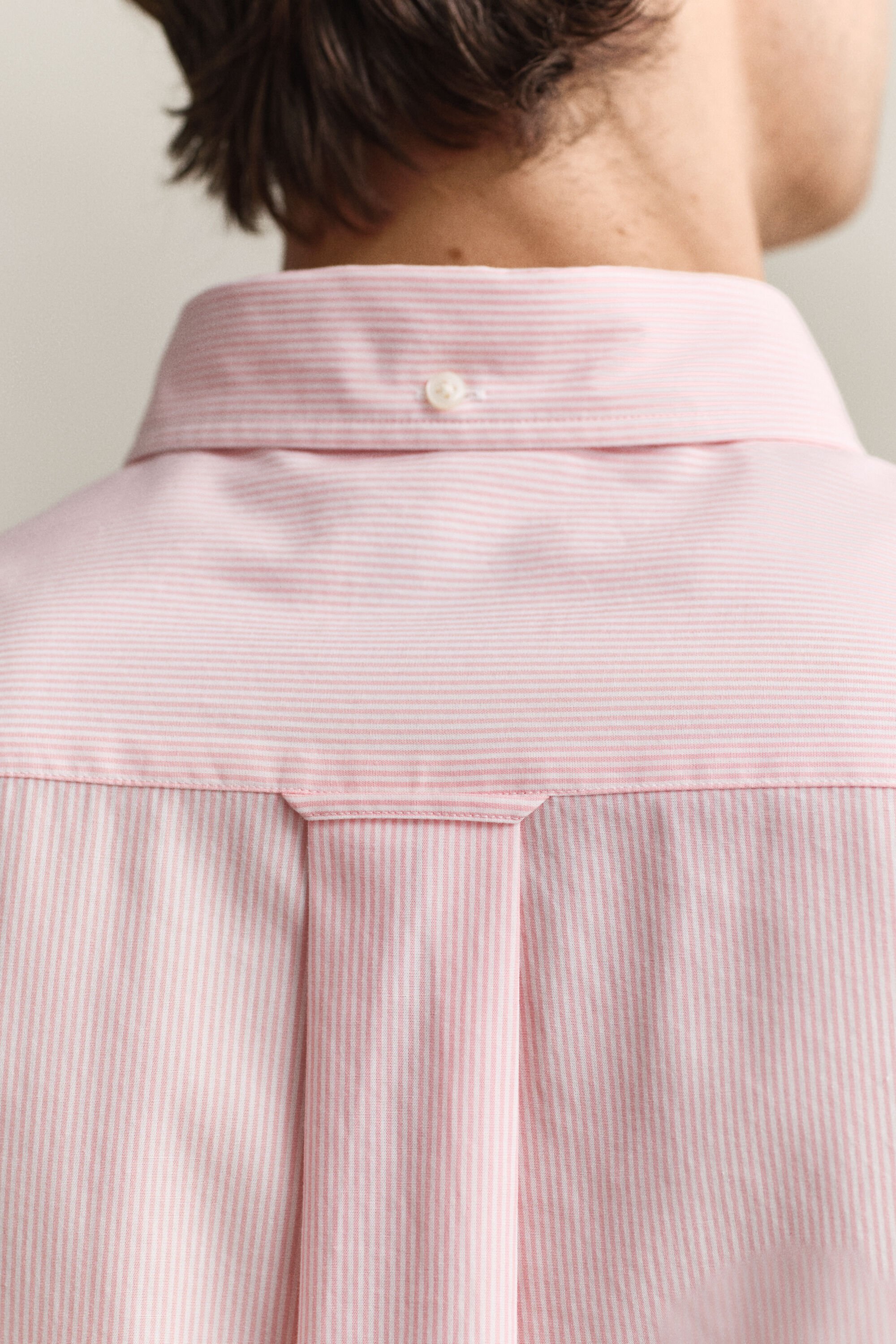 Klassiek poplin overoverhemd met Banker-streep