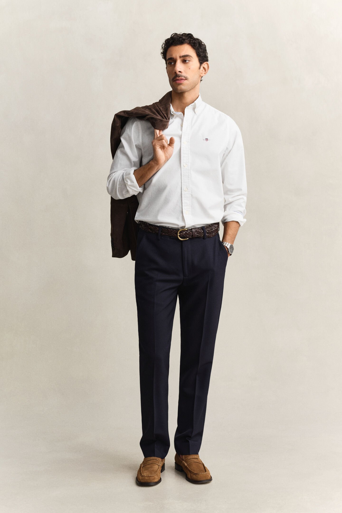 Slim Fit Oxford-overhemd met stretch