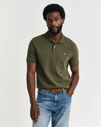 Textured poloshirt