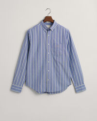 Regular Fit poplin overhemd met strepen