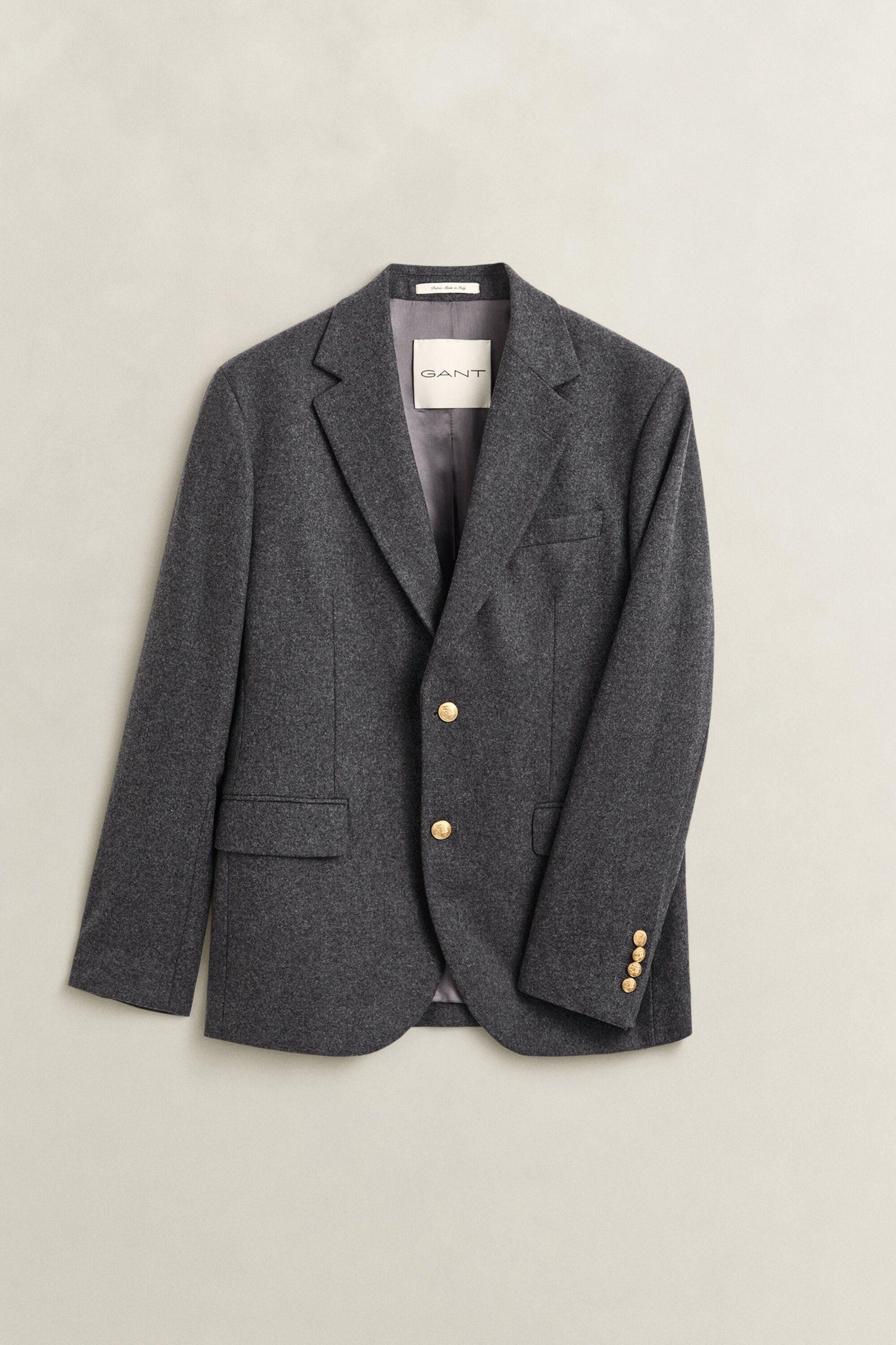 Club blazer van wollen flanel