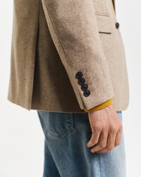 Kostuumblazer met visgraatmotief