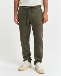 Relaxed Fit linnen broek met trekkoordje