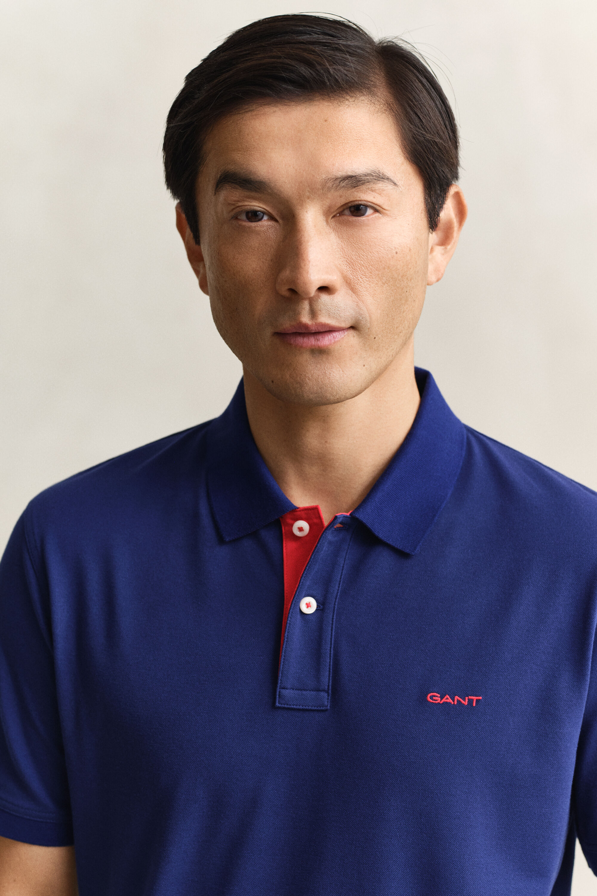 Piqué poloshirt met contrasterend detail