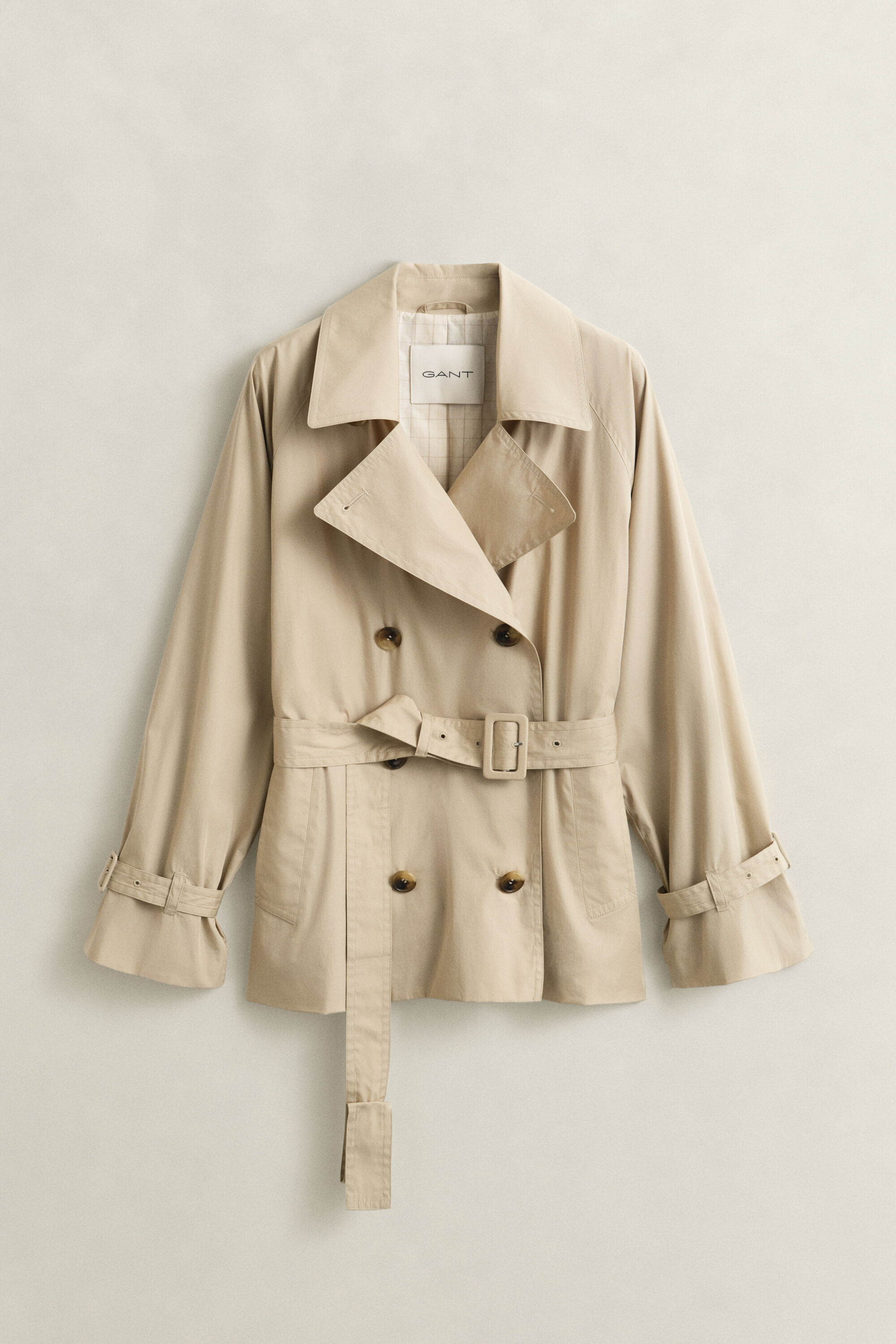 Lichtgewicht korte trenchcoat