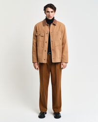 Relaxed Fit kostuumbroek van wolflanel