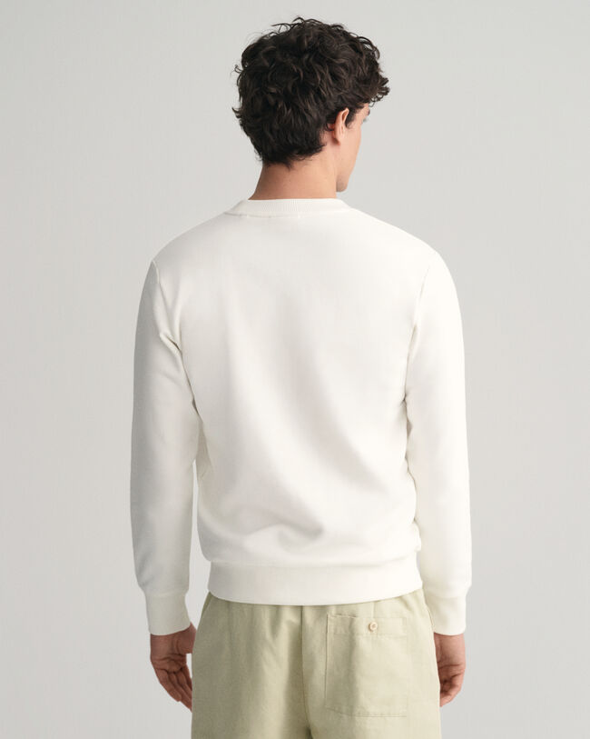 Tonal Shield sweatshirt met ronde hals