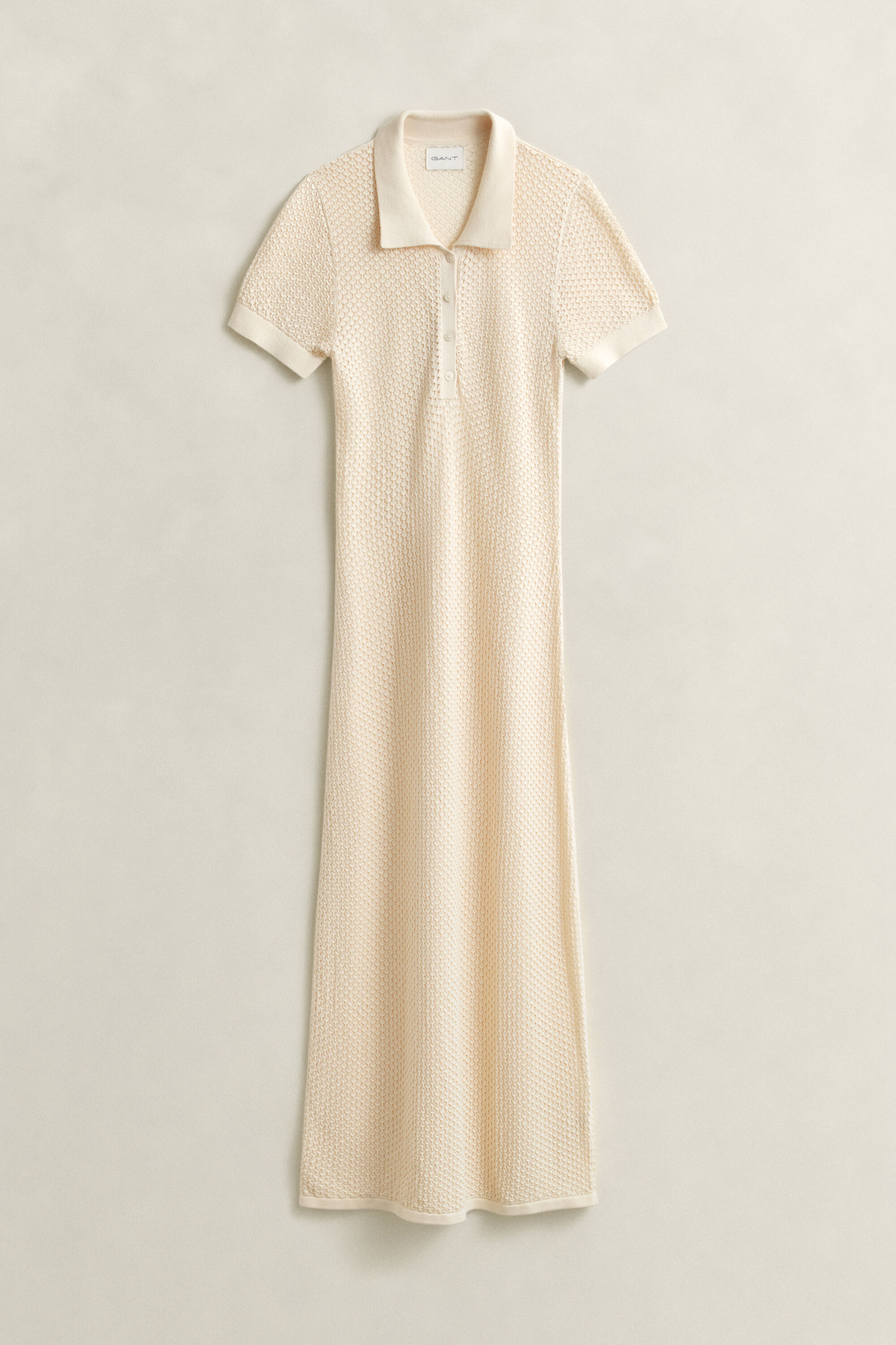 Gebreide Rugger-jurk met kanttextuur