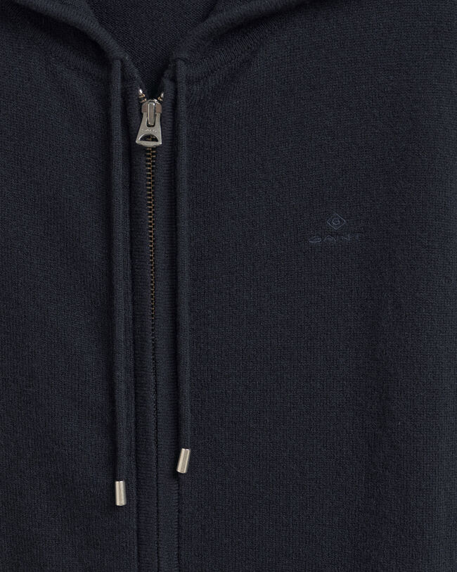 Hoodie met ritssluiting van buitengewoon zachte lamswol