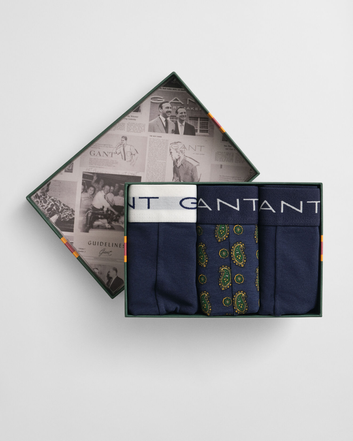 Cadeauset van drie boxershorts met paisleyprint