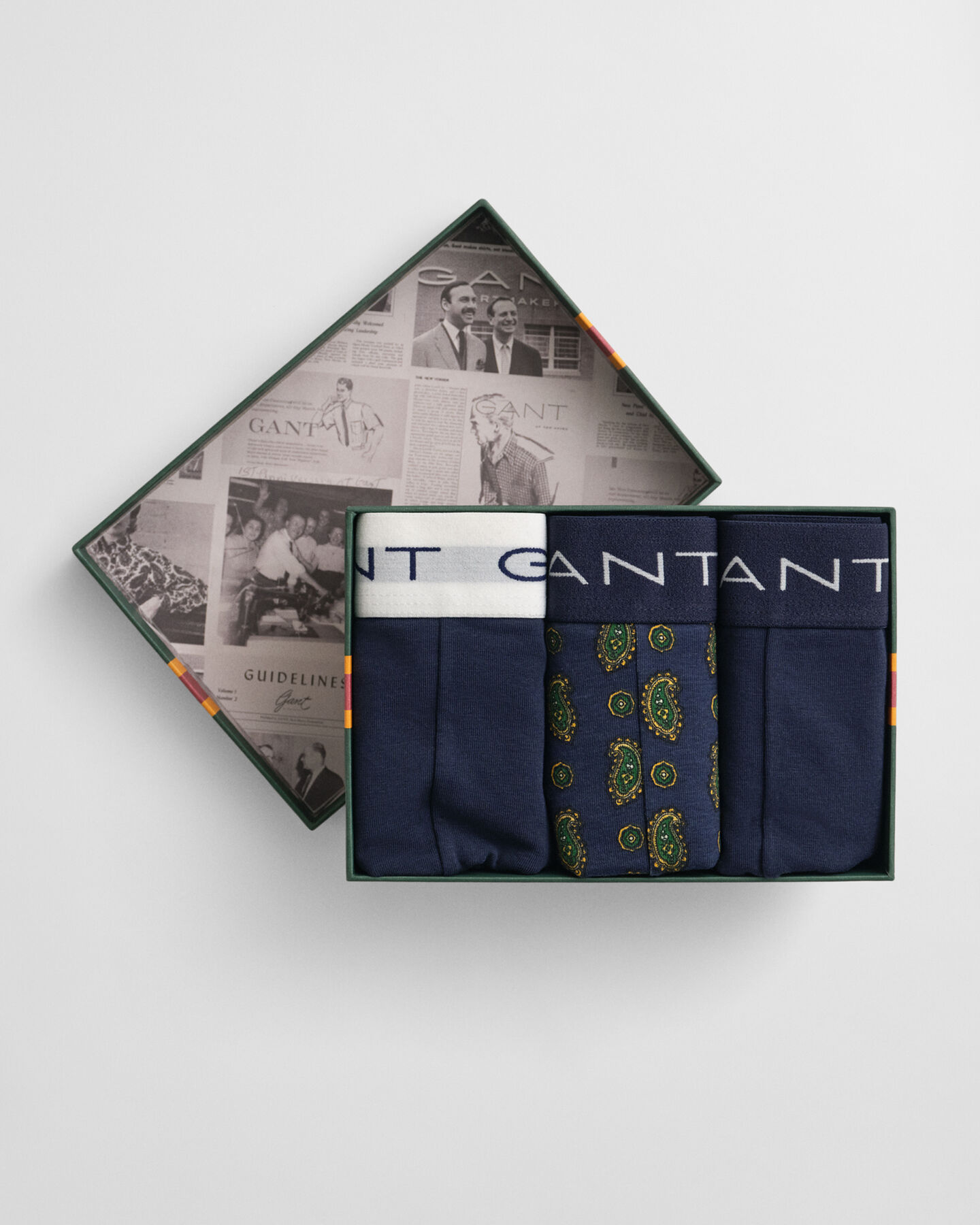 Cadeauset van drie boxershorts met paisleyprint