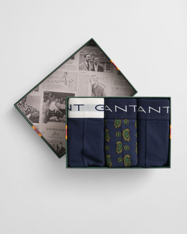 Cadeauset van drie boxershorts met paisleyprint