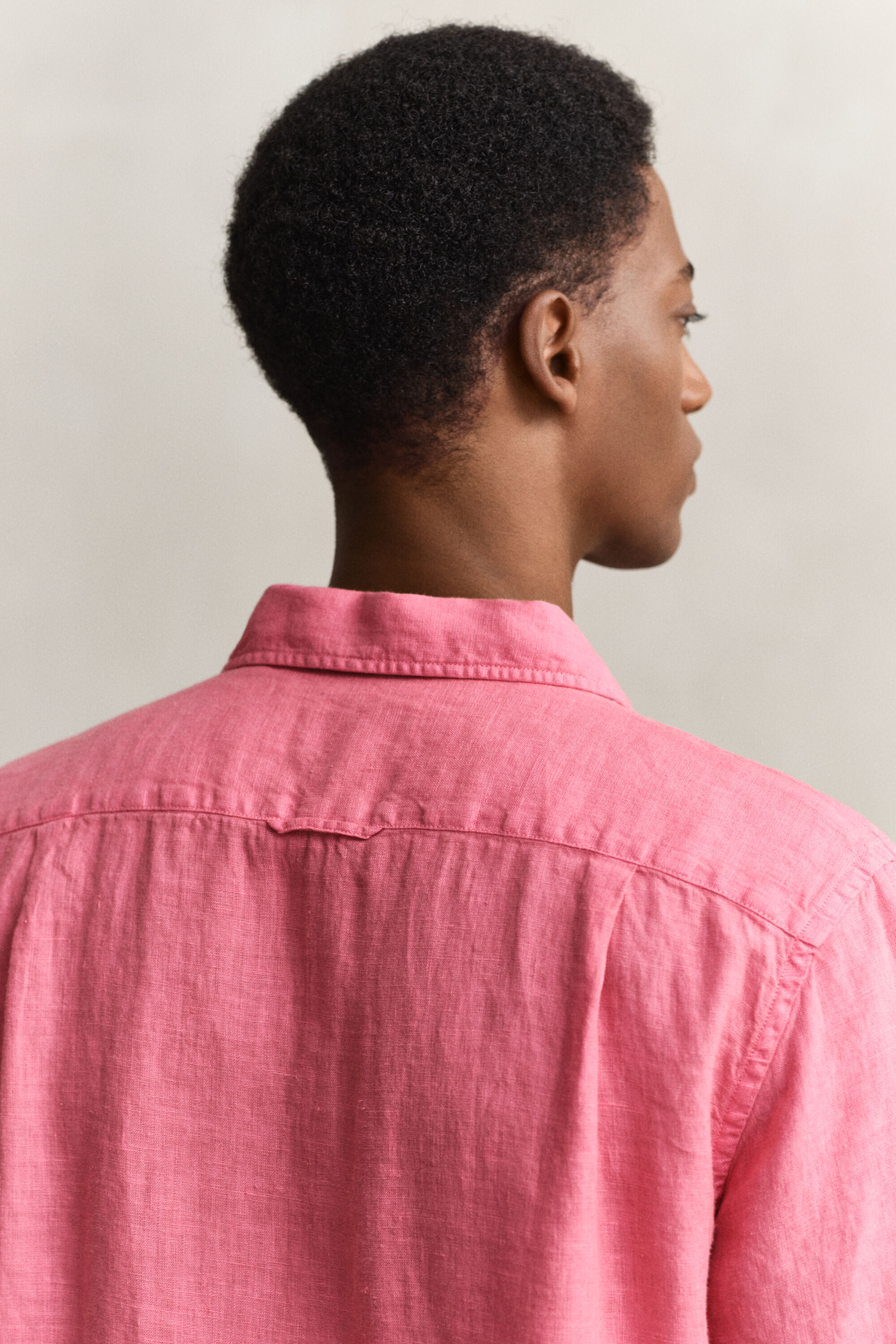 Linnen overoverhemd met korte mouwen