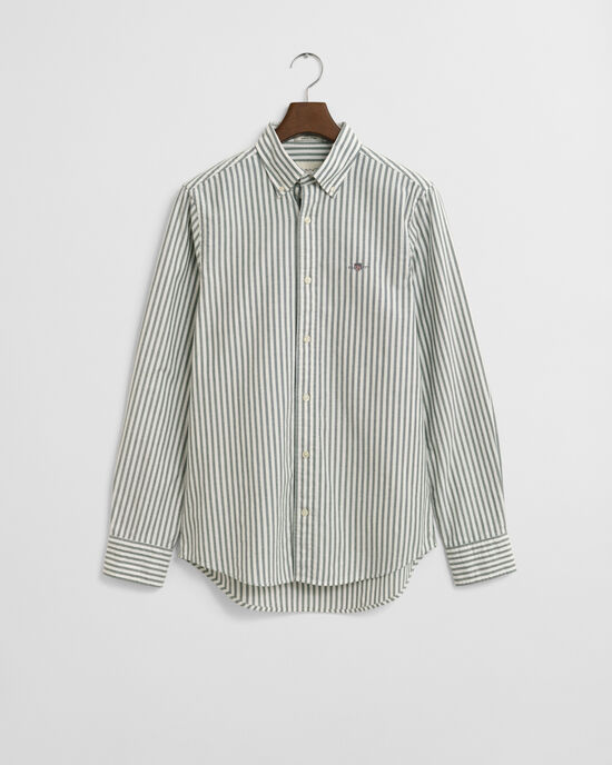 Slim Fit gestreept Oxford-overhemd met stretch