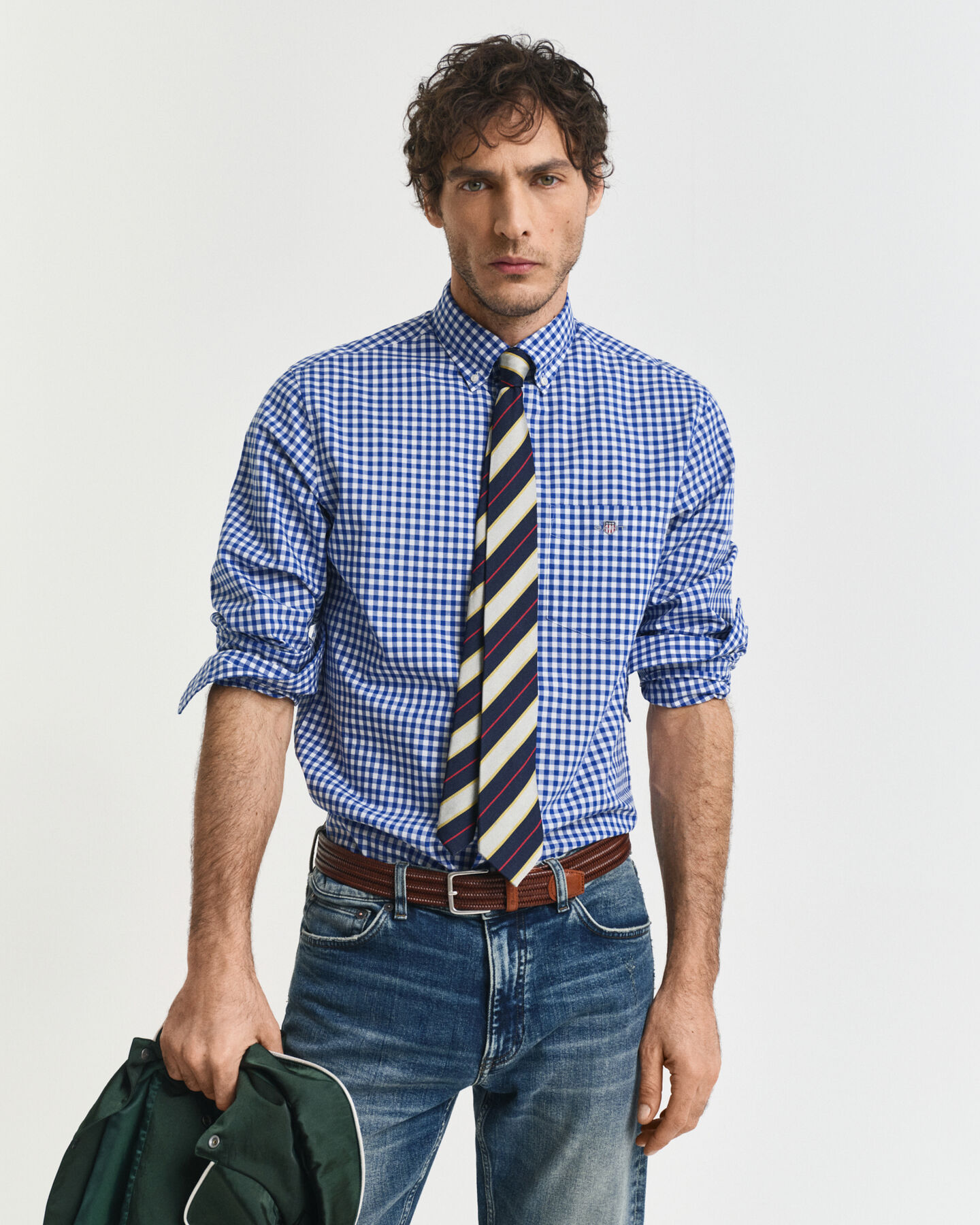 Regular Fit Classic overhemd met Gingham-ruitje van poplin