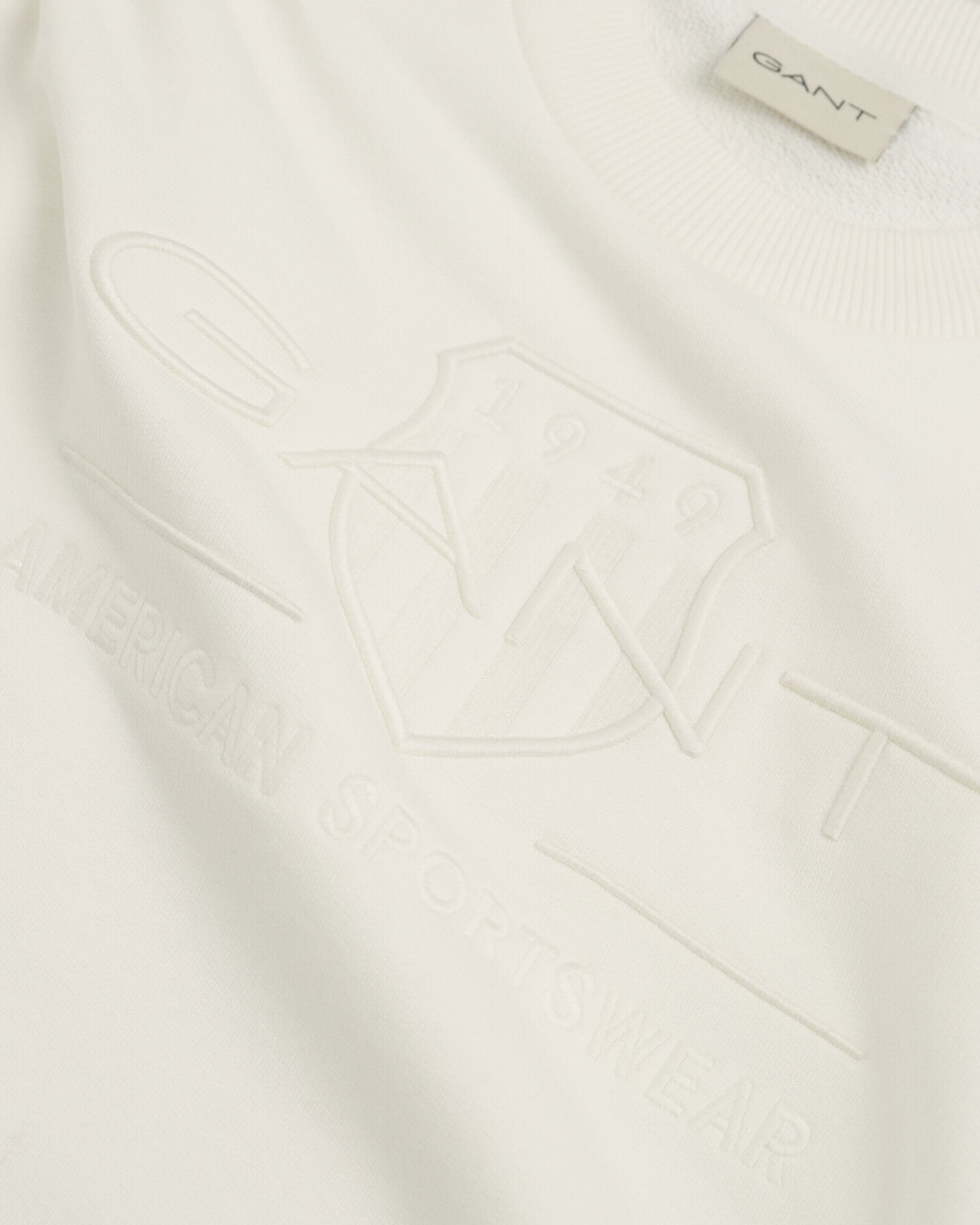 Tonal Shield sweatshirt met ronde hals