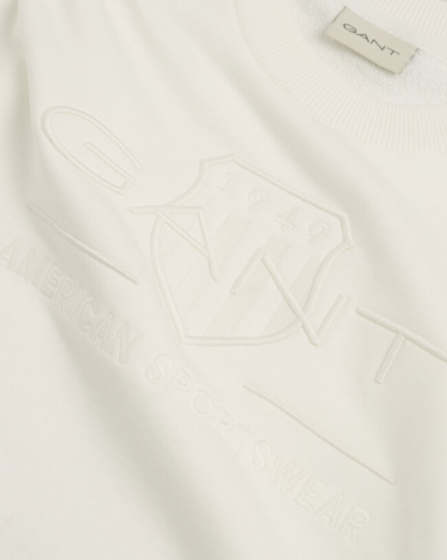 Tonal Shield sweatshirt met ronde hals