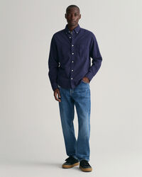 Regular Fit geborsteld Oxford-overhemd