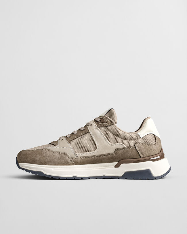 Jeuton sneakers van su&egrave;de en mesh