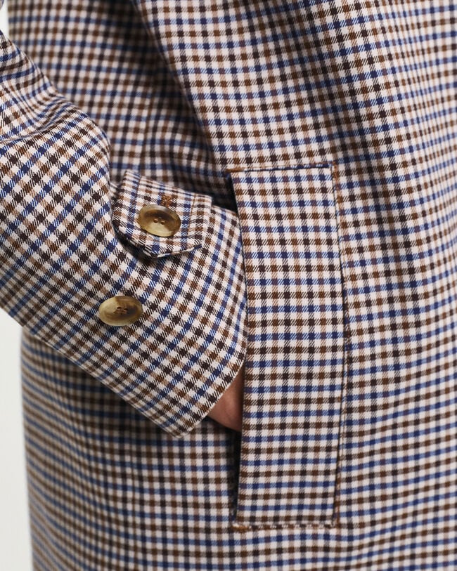 Car Coat met kleine ruitjes