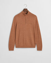 Trui met korte rits van extra fijne merinoswol