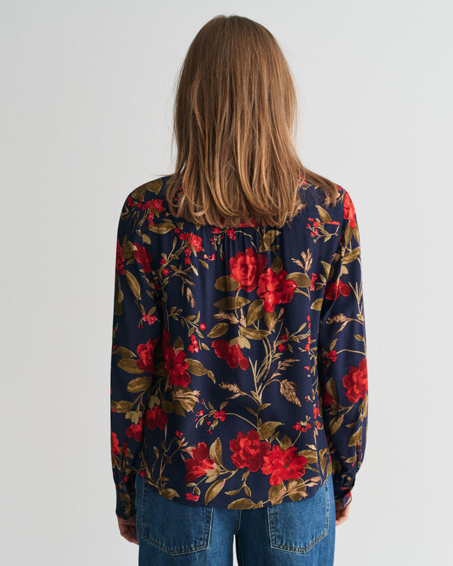 Blouse met rozenprint