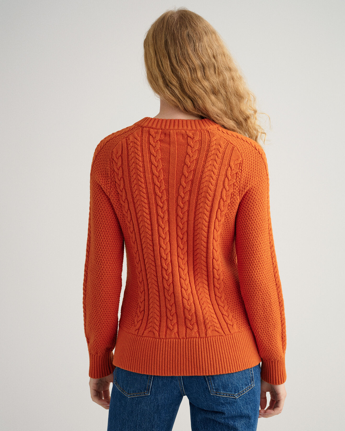 Kabeltrui met ronde hals