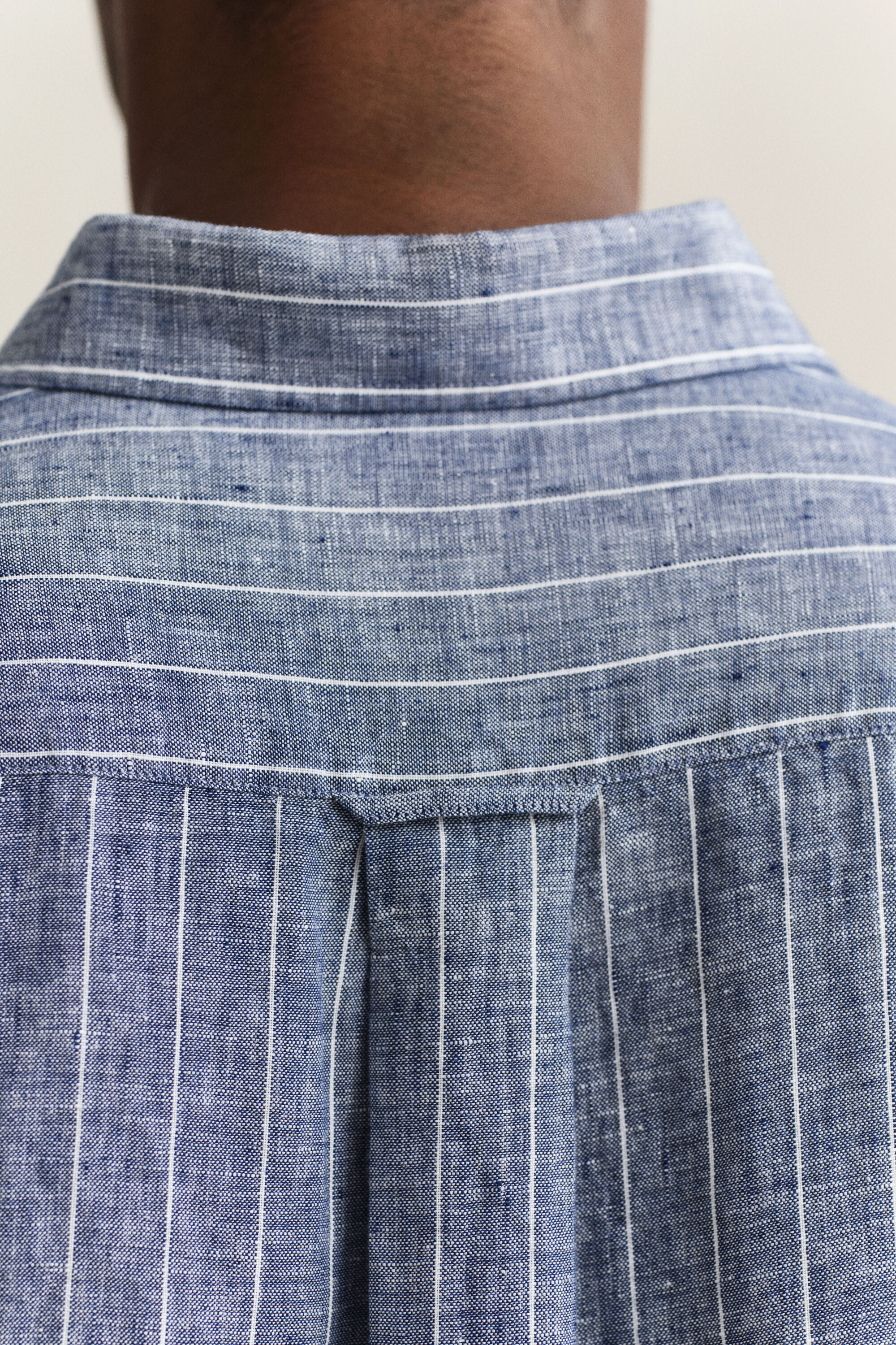 Gestreept linnen overoverhemd