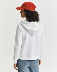 Tonal Shield hoodie met ritssluiting
