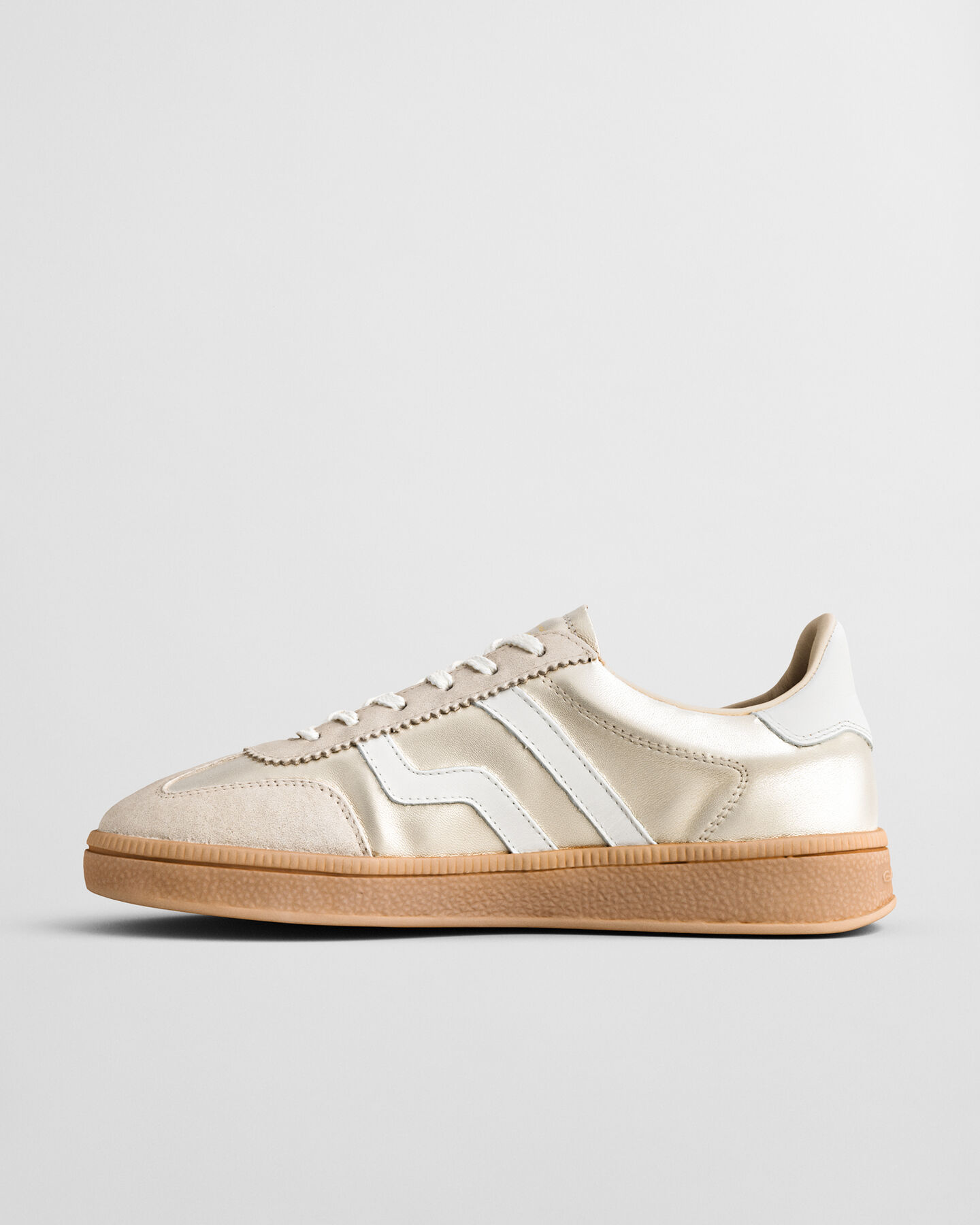 Cuzima metallic sneakers van leer