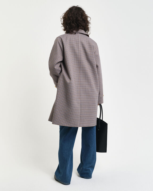 Car Coat met kleine ruitjes