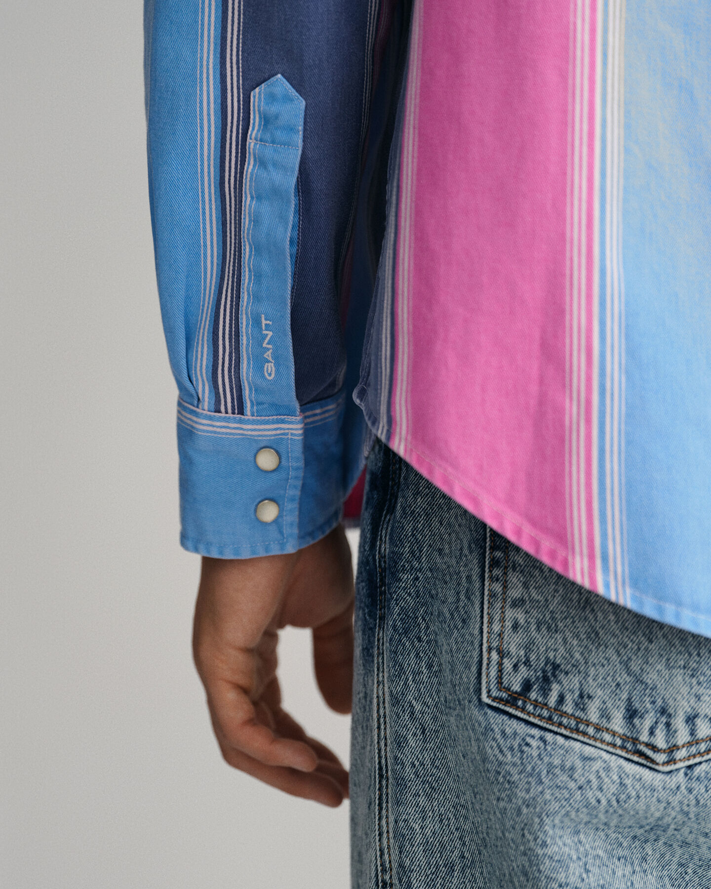 Relaxed Fit gestreept Heavy Twill overhemd