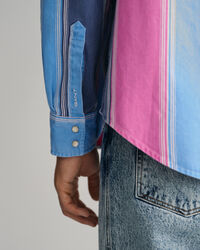 Relaxed Fit gestreept Heavy Twill overhemd