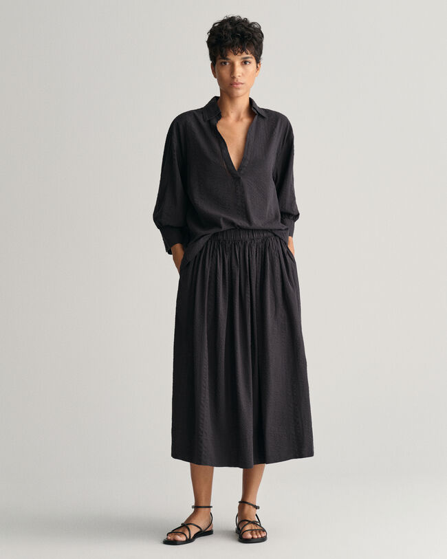 Seersucker Pull-On rok met strepen