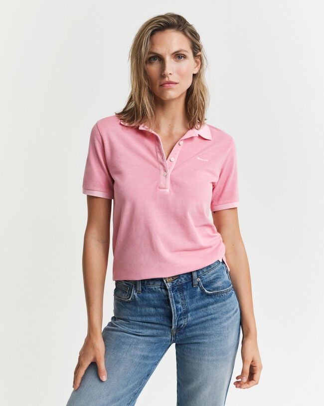 Sunfaded piqu&eacute; poloshirt
