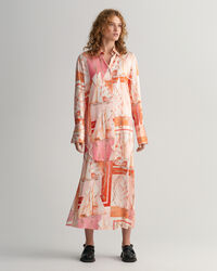 Relaxed Fit Sailing zijden overhemd met print