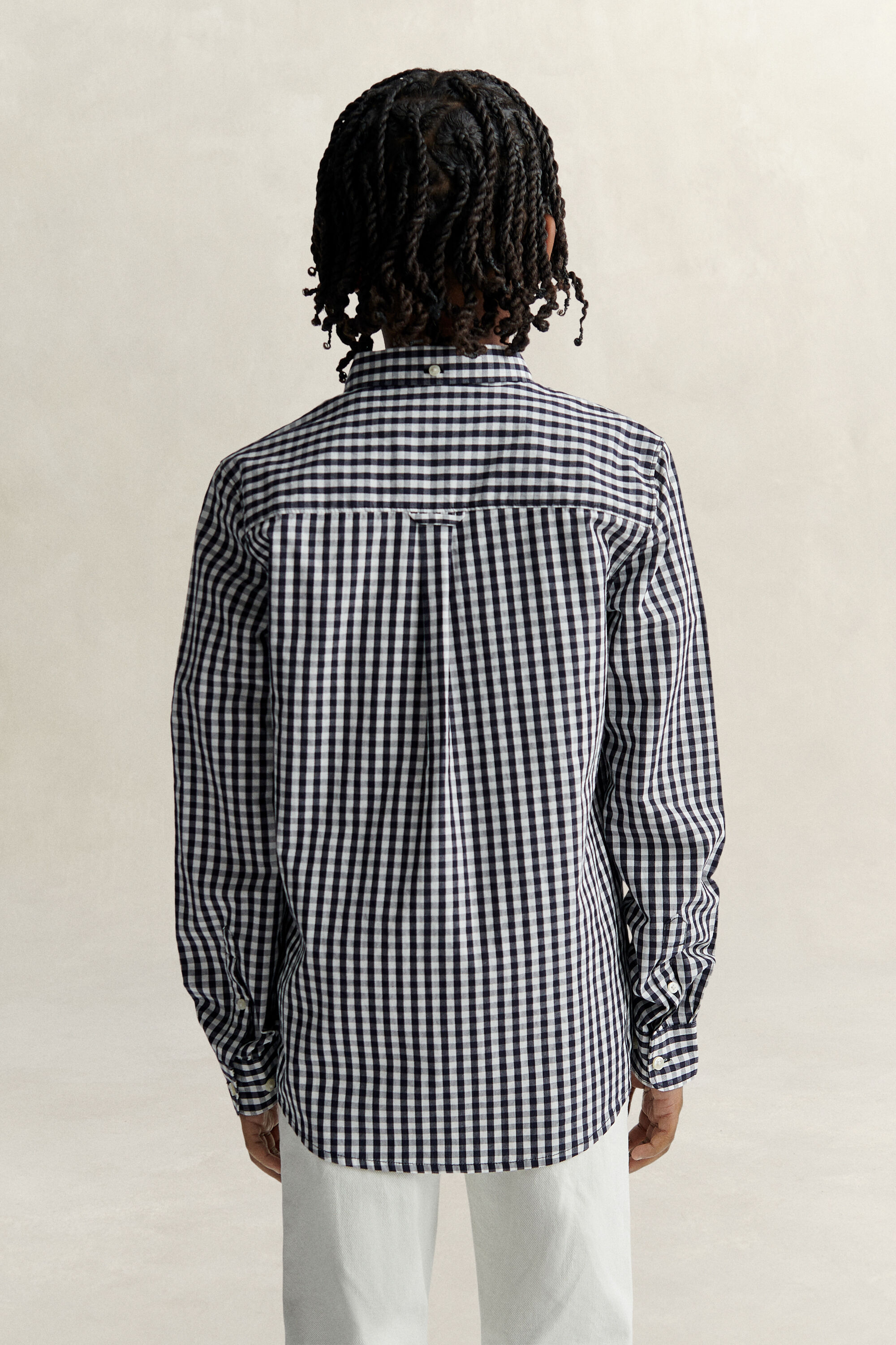 Teen Boys poplin overoverhemd met Gingham-ruitje