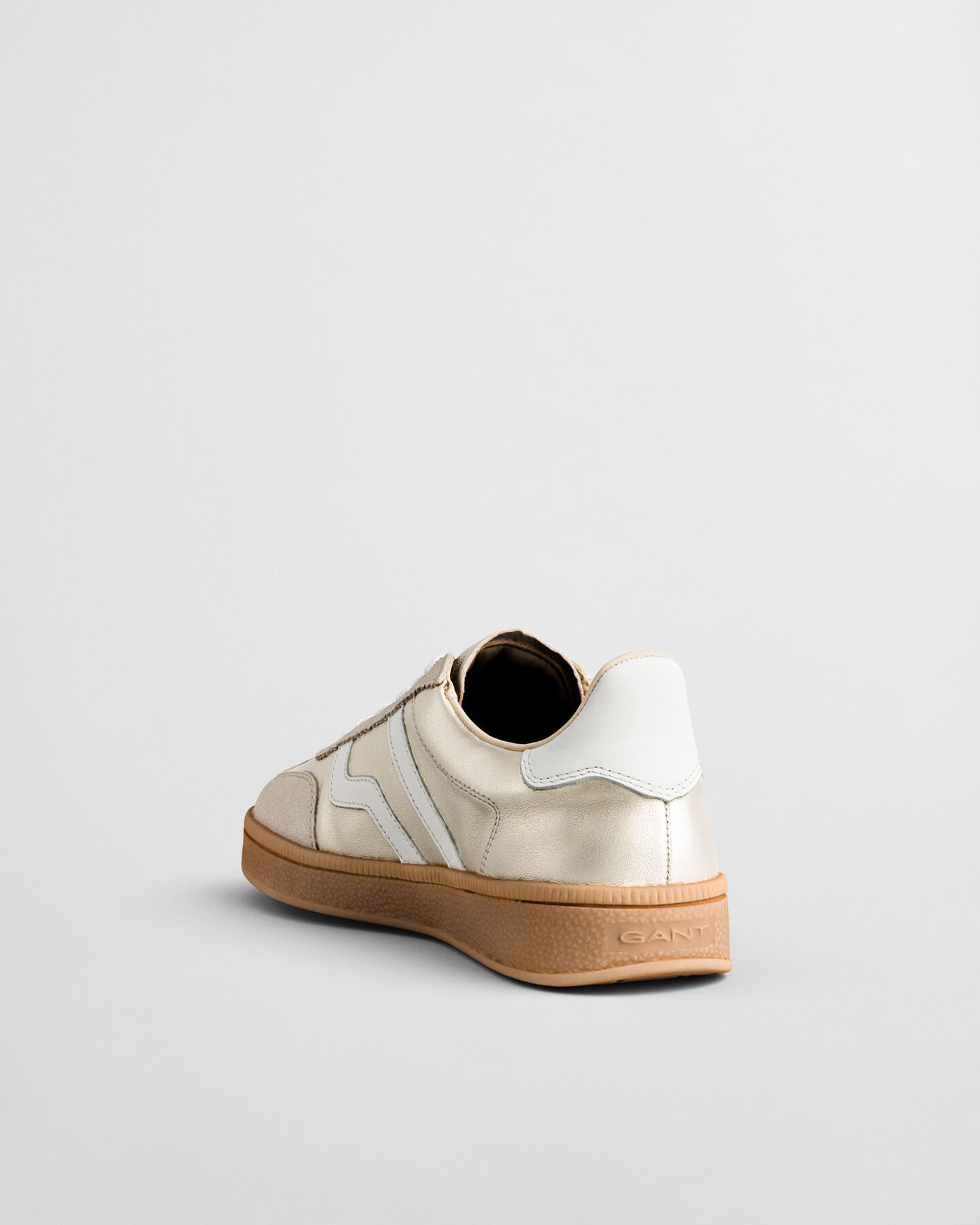 Cuzima metallic sneakers van leer