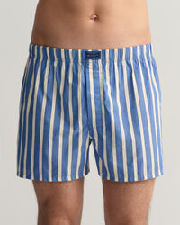 Set van twee boxershorts met strepen en ruiten