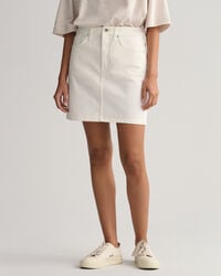 Witte denim rok