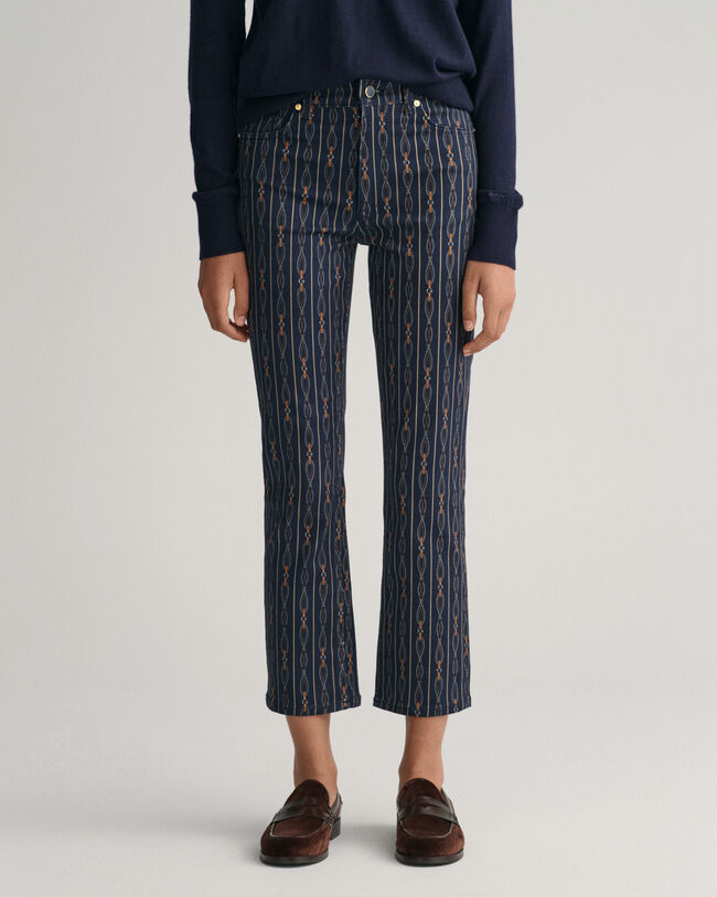 Cropped Rope Striped jeans