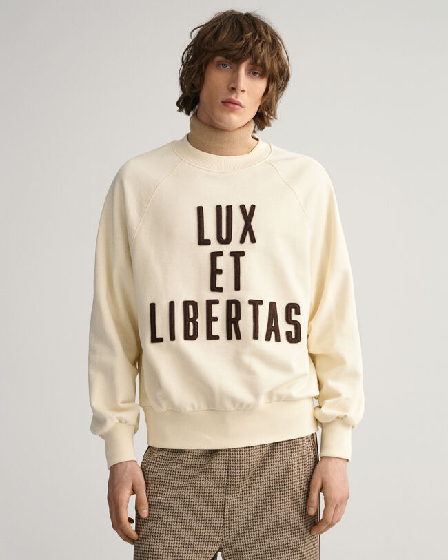 Luxe sweatshirt met ronde hals