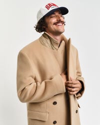 Double-breasted wollen jas