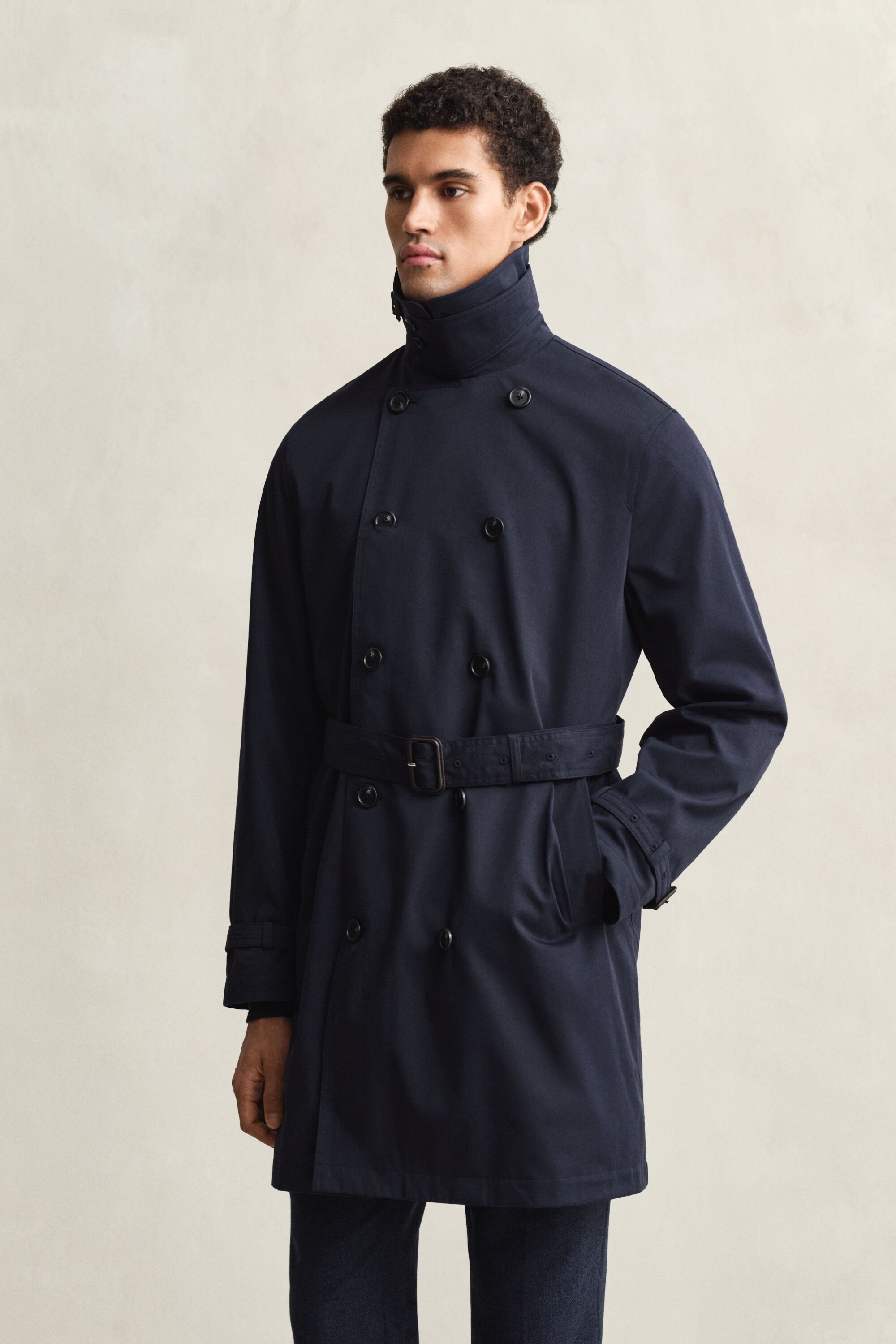 Trenchcoat van katoenmix