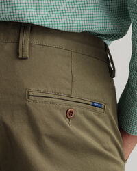 Hallden Slim Fit chino van keperstof