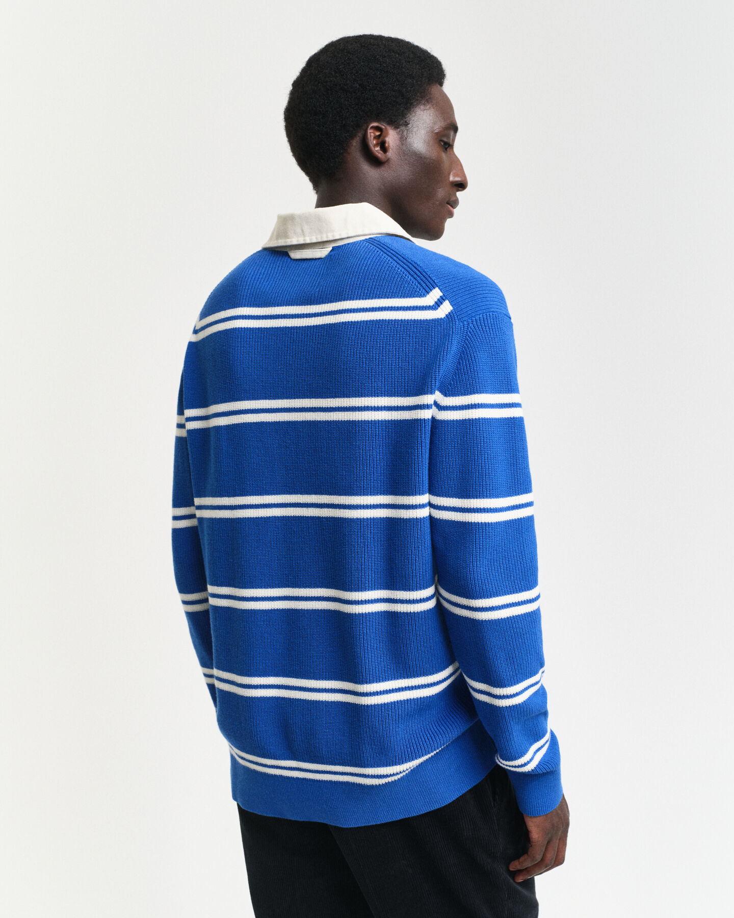 Katoenen Rugger met rib