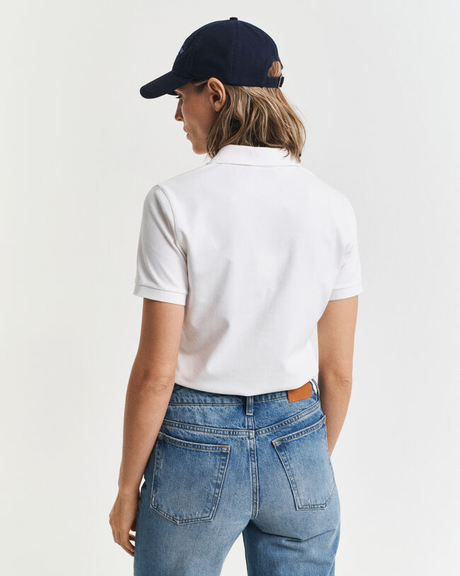 Contrast kraag piqu&eacute; poloshirt